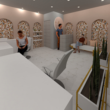 Mi proyecto del curso: Remodelación para comercio pestañas y cejas. Interior Architecture, Interior Design, Decoration, Interior Decoration, Retail Design, and Spatial Design project by Desiree Fernandez - 11.17.2023