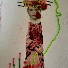 My project for course: Experimental Embroidery Techniques on Paper . Arte plastice, Colaj, Broderie și Design textil de Evelyn Salas Salas - 02.07.2024