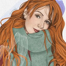Winter Portrait. Digital Illustration, Traditional illustration, and Portrait Drawing project by Esther Charro Rivera - 02.02.2024