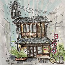 My project for course: Expressive Architectural Sketching with Colored Markers. Un progetto di Disegno, Illustrazione architettonica, Sketchbook, Illustrazione con inchiostro e Bozzetti di Angie Carlsen - 10.02.2024