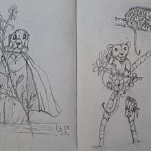 Mijn project van de cursus: Creëer een tekendagboek met fantasiepersonages Ein Projekt aus dem Bereich Design von Figuren, Skizzenentwurf, Bleistiftzeichnung, Zeichnung und Sketchbook von Ursula Jansen - 08.02.2024