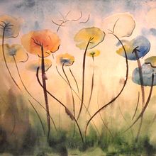 Water Lillies. Traditional illustration project by Eileen Laurie - 02.08.2024
