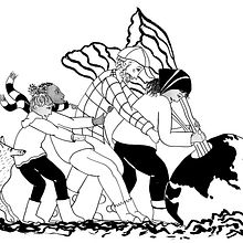 The Enormous Degrowth Turnip. Traditional illustration project by Eileen Laurie - 02.08.2024