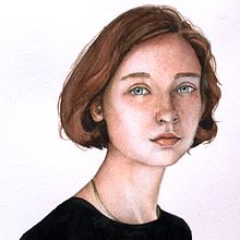 Portrait with Aquarel. Watercolor Painting, Portrait Drawing, and Drawing project by suzanne_gysin - 02.10.2024