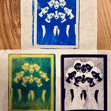Mon projet du cours : Estampillage manuel avec tampons en photopolymère. Un progetto di Artigianato, Belle arti, Serigrafia, Stampa, Incisione e Stampa tessile di angelamallet - 10.02.2024