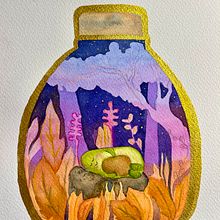 Mi proyecto del curso: Antonio la palta durmiendo. Traditional illustration, Painting, Pencil Drawing, Watercolor Painting, Children's Illustration, and Narrative project by alpota232014 - 02.10.2024
