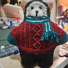 My project for course: Design and Embroidery of Dolls with Punch Needle . Un progetto di Ricamo, Interior Design, Art to, Punch needle e Textile Design di katiacoles - 20.01.2024