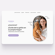 Cat Sitter · Site Design. Un proyecto de Diseño, Diseño interactivo, Diseño Web, Diseño mobile y Diseño de apps de Valentina - 12.02.2024