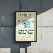 Indiferente 2023. Un proyecto de Diseño de carteles, Br e ing e Identidad de Artídoto Estudio - 12.02.2024