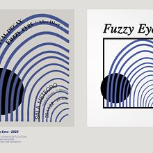 Cartelería Fuzzy Eyes. Design, Poster Design, Br, ing & Identit project by Dagmar Jiménez Iglesias - 02.12.2024