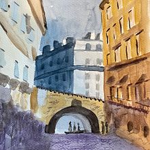 Mon projet du cours : Représentation architecturale à l'aquarelle. Ilustração tradicional, Esboçado, Desenho, Pintura em aquarela, Ilustração arquitetônica, e Sketchbook projeto de nive57 - 12.02.2024