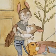 Conejitos. Traditional illustration, Fine Arts, Painting, Drawing, Watercolor Painting, Children's Illustration, and Narrative project by mariaeugeniaperezgarcia - 02.12.2024