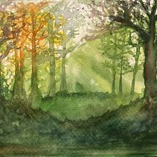 Mein Abschlussprojekt für den Kurs: Verträumte Aquarell-Landschaften: Halte Licht fest . % Palinkas Cecilia tarafından hazırlanan Tablo, Sulubo, Ve a Resim projesi - 02.12.2024