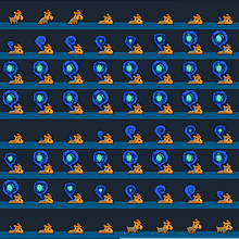 Meu projeto do curso: Animação de personagens em pixel art para videogames. Un progetto di Animazione di personaggi, Videogiochi, Pixel art e Sviluppo di videogiochi di Murilo Nascimento Silva - 13.02.2024