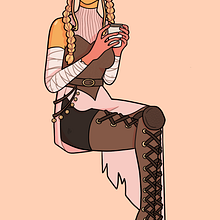 dnd character Jora. Un progetto di Character design e Illustrazione digitale di Femke sibon - 13.02.2024