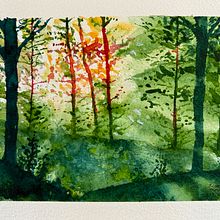 Meu projeto do curso: Paisagens de sonhos com aquarela: pintura com luz Ein Projekt aus dem Bereich Malerei und Aquarellmalerei von Ricardo Trevisan - 13.02.2024