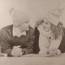 retrato a grafito 2. Pencil Drawing, Drawing, Portrait Drawing, Realistic Drawing, Artistic Drawing, and Fine Arts project by César Delgado - 12.24.2023