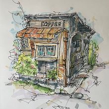 A Little Coffee Stop. Un progetto di Belle arti di Angie Carlsen - 10.02.2024