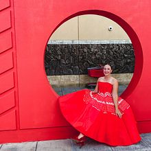 Upcycled Dress - made from reusable bags!. Un projet de Couture de Caitlin Trantham - 14.02.2024