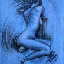 Mi proyecto del curso: Dibujo contemporáneo de la figura humana: expresión y movimiento. Un proyecto de Ilustración tradicional, Bellas Artes, Dibujo, Dibujo artístico, Pintura acrílica y Dibujo anatómico de Laura Valdez Nieto - 08.02.2024