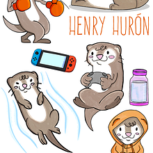 Henry Huron: Ilustración kawaii. Un proyecto de Ilustración tradicional, Diseño de personajes y Manga de Jimmie Castillo - 10.02.2024