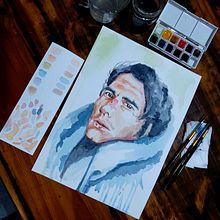 Numa. Pintura, Pintura em aquarela, Artes plásticas, e Desenho de retrato projeto de Ana Maria Aranda - 14.02.2024