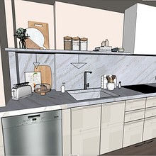 Reforma residencial . Un projet de Design d'intérieur, Modélisation 3D, Décoration , et Décoration d'intérieur de meny_sn - 15.02.2024