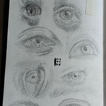 practica de ojos . Un proyecto de Dibujo a lápiz, Dibujo realista, Dibujo artístico e Ilustración tradicional de Ivette C Valdivia Gomez - 02.01.2024