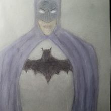 My project 2nd for course: Illustration with Pastel and Coloured Pencils Batman. Traditional illustration project by aquariancore - 02.15.2024
