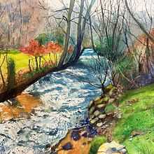 My project for course: Painting Realistic Watercolor Landscapes. Fine Arts, Painting, Sketching, Watercolor Painting, and Naturalistic Illustration project by Mimi Latorre - 02.17.2024