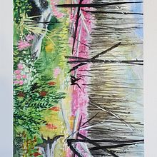 My project for course: Painting Atmospheric Landscapes with Gouache, Waterton, Beauty  After the Burn Ein Projekt aus dem Bereich Malerei, Gouachemalerei und Traditionelle Illustration von Ellie Glanville - 16.02.2024