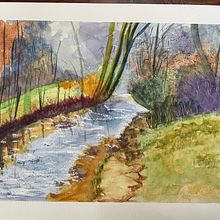 Mon projet du cours : Peinture de paysages réalistes à l'aquarelle. Artes plásticas, Pintura, Esboçado, Pintura em aquarela e Ilustração naturalista projeto de nive57 - 18.02.2024