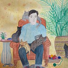 My project for course: Playful Illustration with Watercolor & Colored Pencils . Ilustrasi tradisional, Lukisan, Lukisan Cat Air, Menggambar Potret, Dan Gambar Pensil Berwarna proyek oleh inekae - 02.19.2024