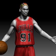 Dennis Rodman. Character Design, 3D, and Sculpture project by ROMARIO CUELE ORIAS - 02.19.2024
