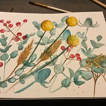Mon projet du cours : Aquarelle florale créative : renouez avec la nature. Traditional illustration, Painting, Watercolor Painting, and Botanical Illustration project by emmanuelledaneau - 02.19.2024