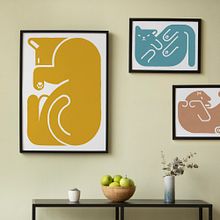 Cat naps. Un proyecto de Ilustración digital, Diseño de personajes, Decoración de interiores e Ilustración infantil de Manu Martín - 25.01.2024