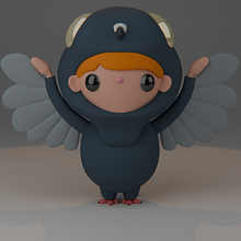 Mein Abschlussprojekt für den Kurs: Kawaii-Figuren in 3D mit Blender. Traditional illustration, Character Design, Digital Illustration, 3D Modeling, and Manga project by Patrick Staves - 02.19.2024