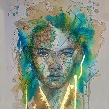 My project for course: Experimental Portraiture with Ink, Tea and Alcohol. Fine Arts, Painting, Drawing & Ink Illustration project by Jim White - 02.20.2024