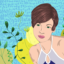 My project for course: Illustrated Portraits: Adobe Fresco for Beginners. Un proyecto de Ilustración digital de Julie Yankovich - 20.02.2024