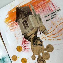 Meu projeto do curso: Caderno criativo: experimente com colagem, estampagem e decupagem. Un proyecto de Ilustración tradicional, Collage, Papercraft y Sketchbook de Pati Peccin - 13.02.2024