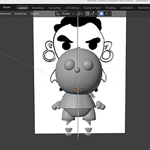 Mi proyecto del curso: Creación de personajes kawaii en 3D con Blender. Traditional illustration, Character Design, Digital Illustration, 3D Modeling, and Manga project by Domingues da Luz Hélio - 02.19.2024