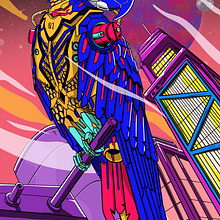 cyber birds Ein Projekt aus dem Bereich Concept Art von bastian cosmos - 21.02.2024