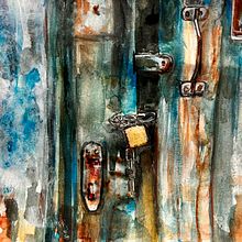 Locked door. Watercolor Painting project by ahern.maeve - 02.21.2024