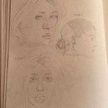 Mi proyecto del curso: Sketchbook de retrato: explora el rostro humano . Membuat sketsa, Menggambar, Menggambar Potret, Menggambar Artistik, Dan Buku sketsa proyek oleh andreainfantes99 - 02.22.2024