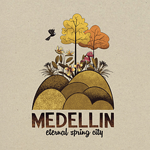 MEDELLÍN "Eternal Spring City". Traditional illustration, and Digital Illustration project by Karin Richter - 02.17.2024
