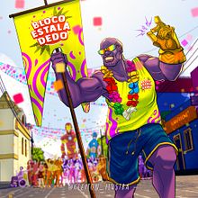 Thanos Carnavalesco Ein Projekt aus dem Bereich Digitale Illustration, Concept Art und Kunstleitung von Cleiton Santos - 22.02.2024