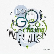 “WATERFALLS” by TLC / Lettering with Procreate. Lettering, Lettering digital, e Lettering 3D projeto de oscar_sologaistoa - 25.02.2024