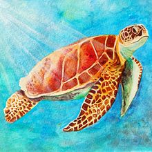 Zakynthos, watercolour & Brusho on paper. Een project van Aquarelschilderen y Schilderij van Gemma Garrett - 25.02.2024