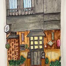 Mi proyecto del curso: Ilustración de escenas con acuarela y pluma estilográfica Ein Projekt aus dem Bereich Malerei, Skizzenentwurf, Aquarellmalerei, Architektonische Illustration und Illustration mit Tinte von Alejandra B. Rosales - 25.02.2024