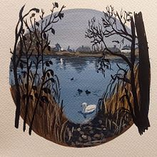My project for course: Painting Atmospheric Landscapes with Gouache. Traditional illustration, Painting, and Gouache Painting project by Petra Chriastelova - 02.25.2024